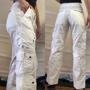 RLX Ralph Lauren Y2K White cargo pants size 6 NWT